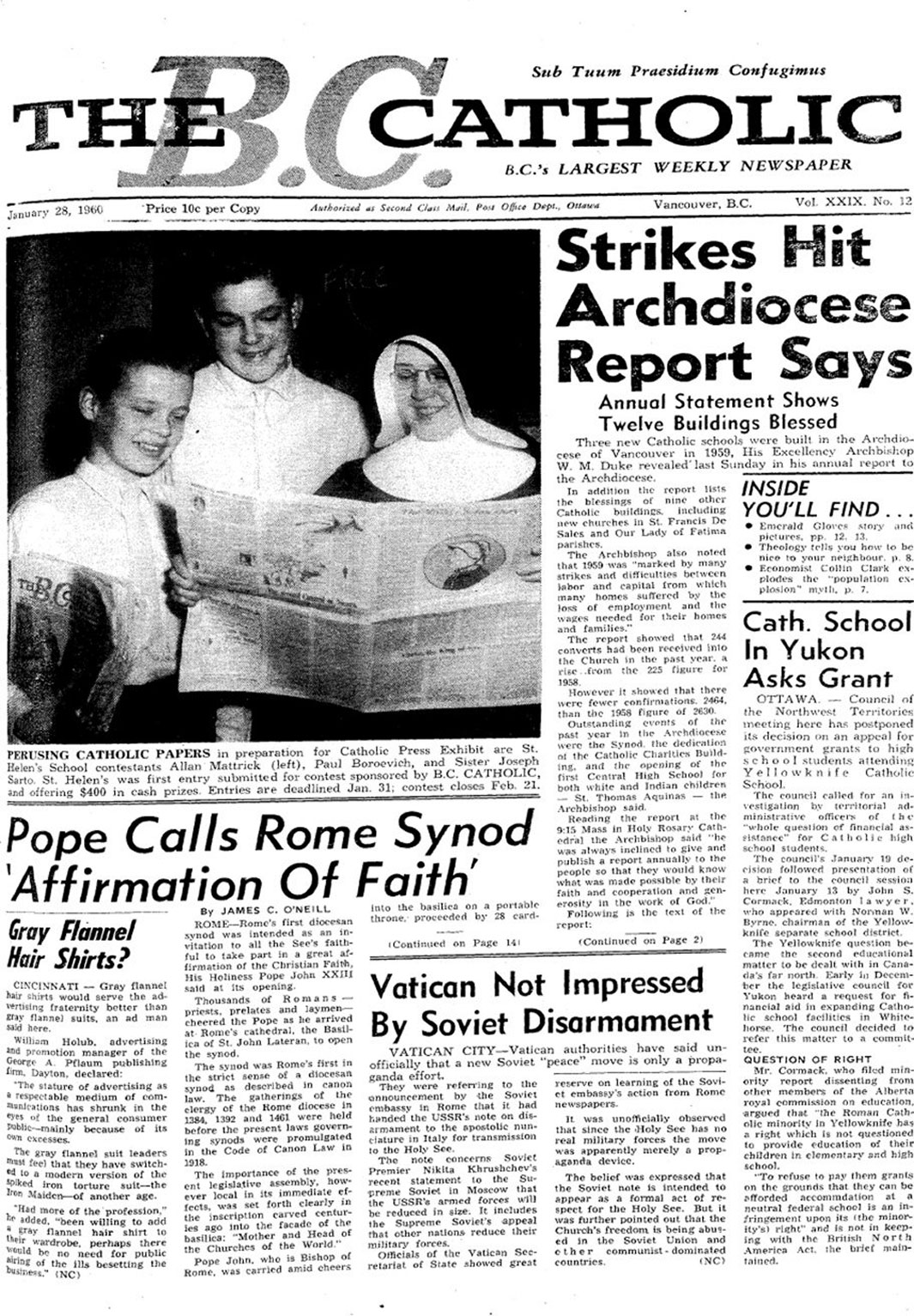 The BC Catholic cover